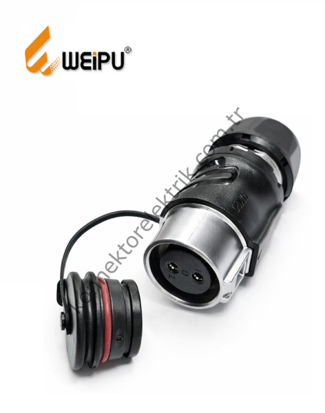 WEIPU WK20K2ZE1 2 Pin IP67 Plastik Kasa Karşıt Kablo Tipi Dişi Su Geçirmez Konnektör