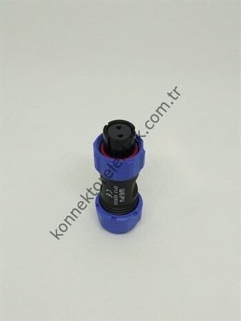 WEIPU SP1310/S2 2 Pin IP68 Plastik Kasa Kablo Tipi Dişi Su Geçirmez Konnektör