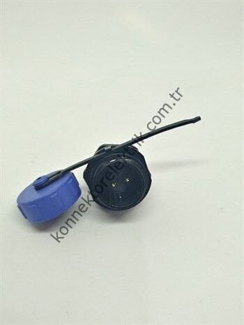 WEIPU SP1312/P2 2 Pin IP68 Plastik Kasa Panel Tipi Erkek Su Geçirmez Konnektör