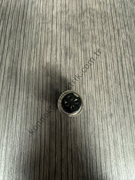 HZ CONNECTORS GX12 12M-4A 4 Pin Metal Kasa Kablo Tipi Dişi Mike (Mayk) Konnektör