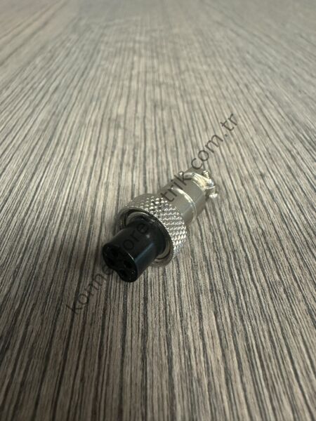 HZ CONNECTORS 12M-4A 4 Pinli Metal Kasa Düz Kablo Tipi Dişi Konnektör