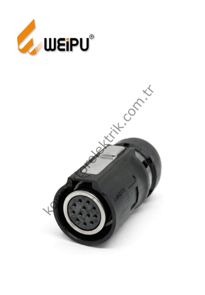 WEIPU WK20K12TE1 12 Pin IP68 Plastik Kasa Kablo Tipi Dişi Su Geçirmez Konnektör