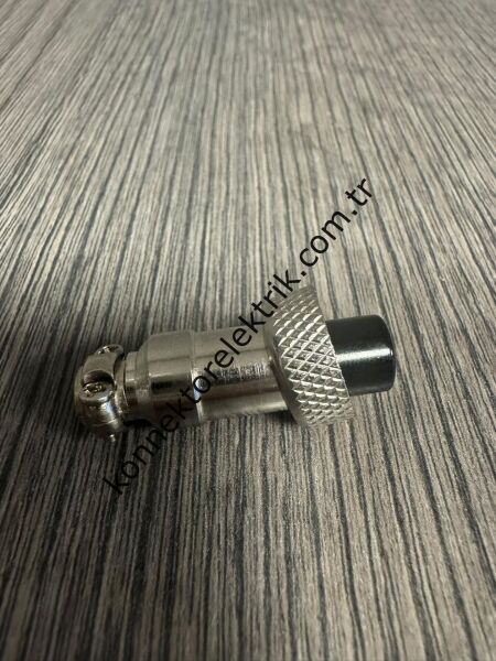 HZ CONNECTORS GX12 12M-3A 3 Pin Metal Kasa Kablo Tipi Dişi Mike (Mayk) Konnektör