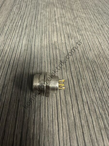 HZ CONNECTORS 12M-6B 6 Pinli Metal Kasa Panel Tipi Erkek Konnektör
