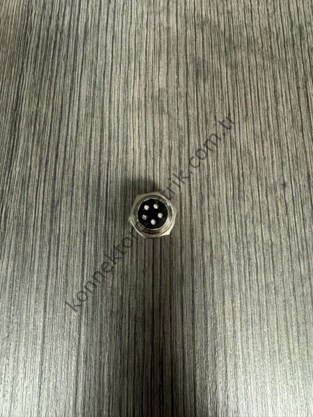 HZ CONNECTORS GX12 12M-5B 5 Pin Metal Kasa Panel Tipi Erkek Mike (Mayk) Konnektör