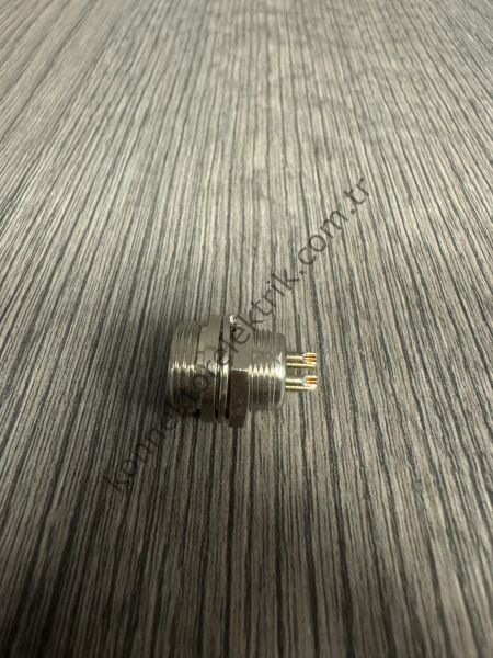 HZ CONNECTORS 12M-4B 4 Pinli Metal Kasa Panel Tipi Erkek Konnektör