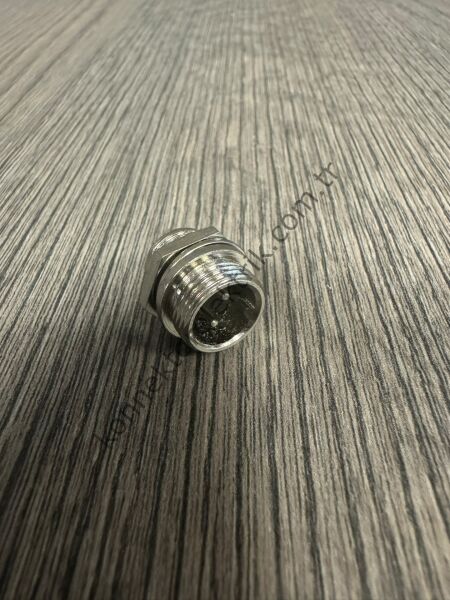 HZ CONNECTORS GX12 12M-2B 2 Pin Metal Kasa Panel Tipi Erkek Mike (Mayk) Konnektör