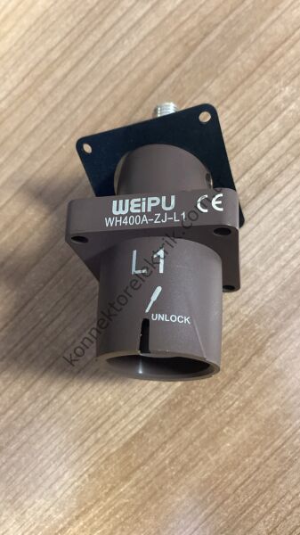 WEIPU WH400A-ZJ-L1-M12 1 Pin IP67 400A Panel Tipi Erkek Powerlock Su Geçirmez Konnektör
