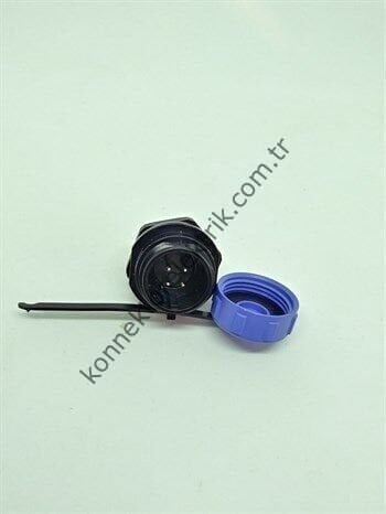 WEIPU SP1312/P4 4 Pin IP68 Plastik Kasa Panel Tipi Erkek Su Geçirmez Konnektör