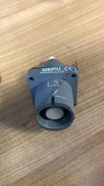 WEIPU WH400A-ZJ-L3-M12 1 Pin IP67 400A Panel Tipi Erkek Powerlock Su Geçirmez Konnektör