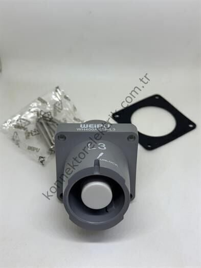 WEIPU WH400A-ZJ-L3-M12 1 Pin IP67 400A Panel Tipi Erkek Powerlock Su Geçirmez Konnektör