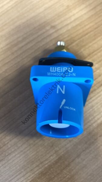 WEIPU WH400A-ZJ-N-M12 1 Pin IP67 400A Panel Tipi Erkek Powerlock Su Geçirmez Konnektör