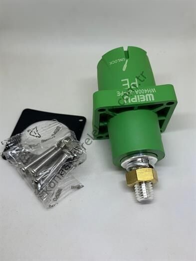 WEIPU WH400A-ZJ-PE-M12 1 Pin IP67 400A Panel Tipi Erkek Powerlock Su Geçirmez Konnektör