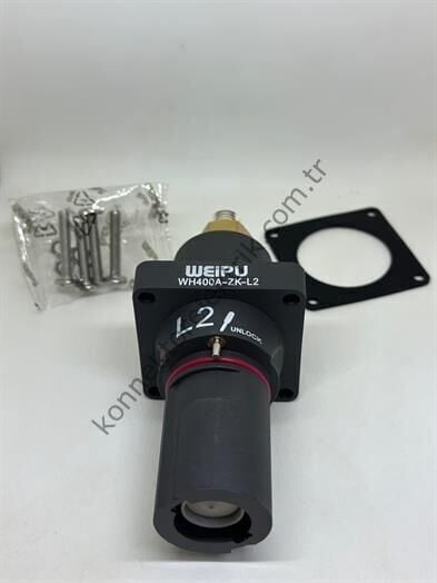 WEIPU WH400A-ZK-L2-M12 1 Pin IP67 400A Panel Tipi Dişi Powerlock Su Geçirmez Konnektör