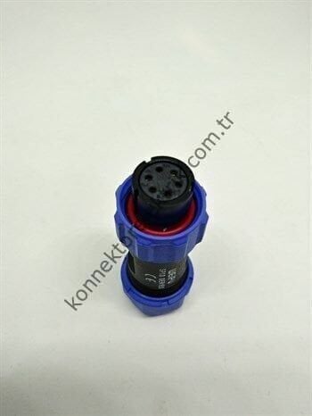 WEIPU SP1310/S6 6 Pin IP68 Plastik Kasa Kablo Tipi Dişi Su Geçirmez Konnektör