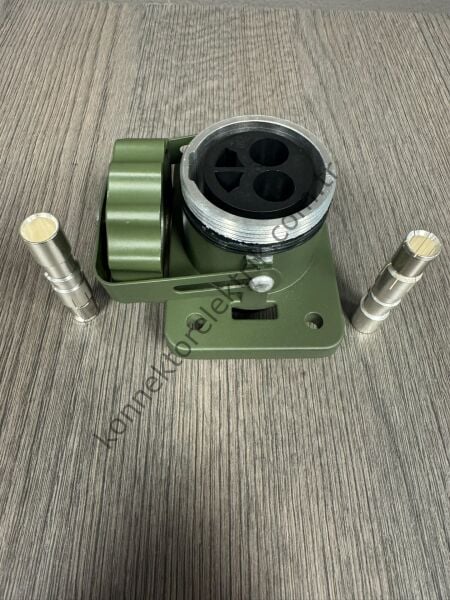 Q&S 151212 2 Pin 24V 168A VG96917 Metal Kasa Panel Tipi Dişi Askeri Konnektör