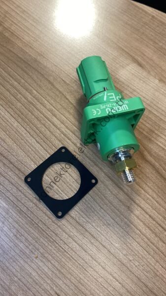 WEIPU WH400A-ZK-PE-M12 1 Pin IP67 400A Panel Tipi Dişi Powerlock Su Geçirmez Konnektör
