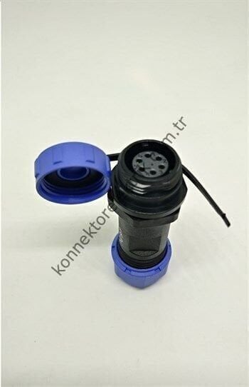WEIPU SP1311/S6 6 Pin IP68 Plastik Kasa Karşıt Kablo Tipi Dişi Su Geçirmez Konnektör