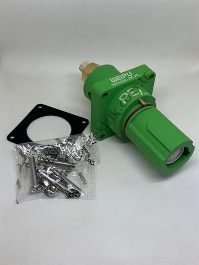 WEIPU WH400A-ZK-PE-M12 1 Pin IP67 400A Panel Tipi Dişi Powerlock Su Geçirmez Konnektör