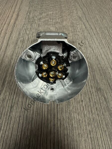 Q&S AHW009-A 7 Pin 12V Metal Kasa Panel Tipi Dişi Konnektör