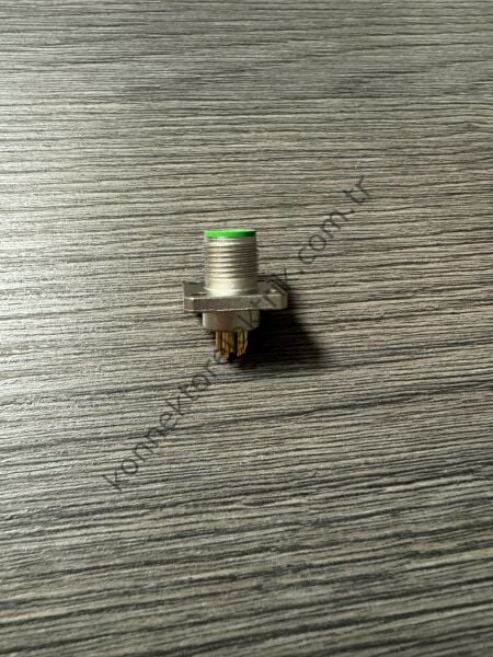 RENHOTEC M12 8 Pin Kare Flanş Metal Kasa Panel Tipi Erkek Endüstriyel Konnektör