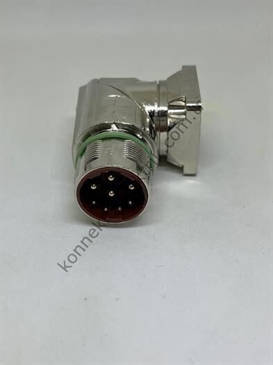 M23 8 Pin(4+4) 90° Açılı Panel Tipi Erkek Konnektör