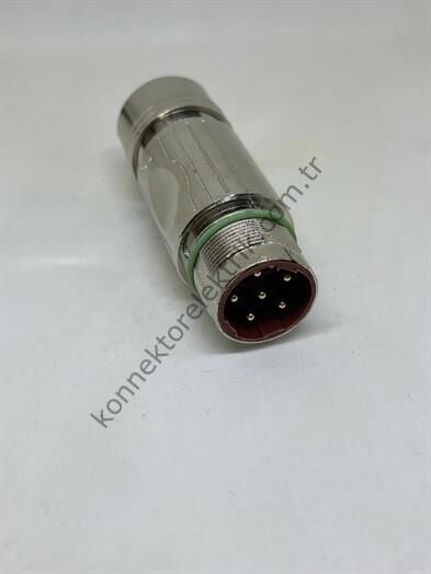 M23 6 Pin Karşıt Kablo Tipi Erkek Konnektör