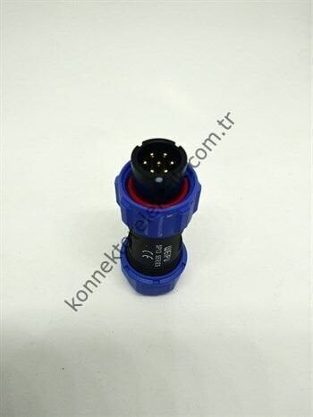 WEIPU SP1310/P7 7 Pin IP68 Plastik Kasa Kablo Tipi Erkek Su Geçirmez Konnektör