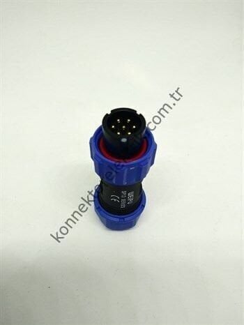 WEIPU SP1310/P7 7 Pin IP68 Plastik Kasa Kablo Tipi Erkek Su Geçirmez Konnektör