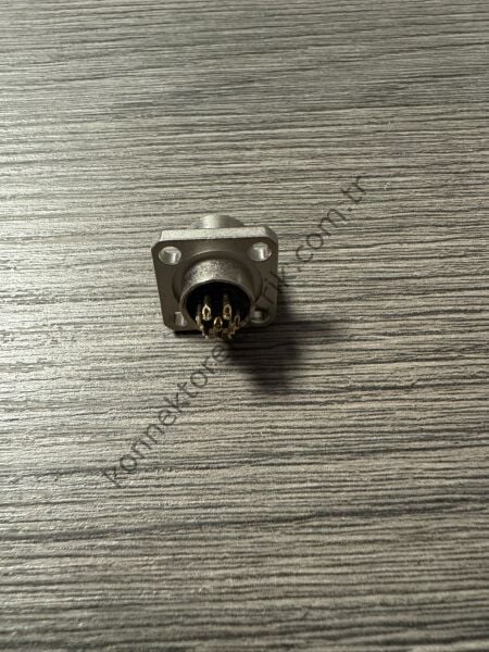 RENHOTEC M12 8 Pin Kare Flanş Metal Kasa Panel Tipi Dişi Endüstriyel Konnektör