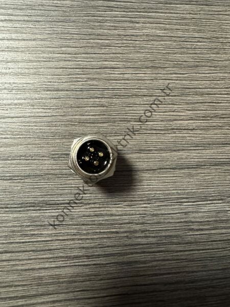 RENHOTEC M12 Arkadan Somunlu 4 Pin Metal Kasa Panel Tipi Dişi Endüstriyel Konnektör