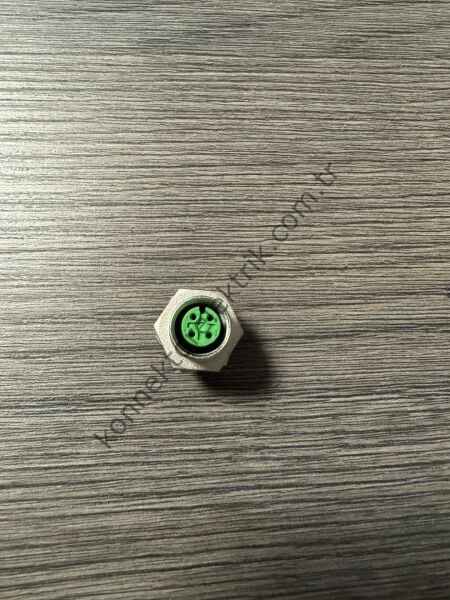 RENHOTEC M12 Arkadan Somunlu 4 Pin Metal Kasa Panel Tipi Dişi Endüstriyel Konnektör
