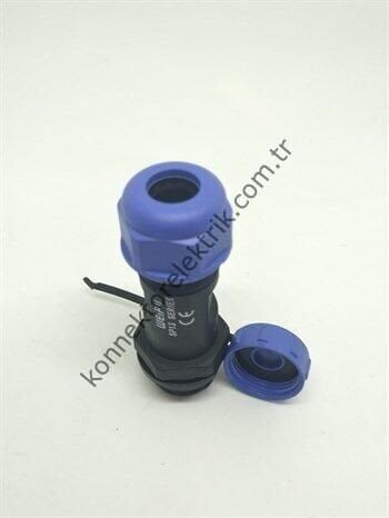 WEIPU SP1311/P7 7 Pin IP68 Plastik Kasa Karşıt Kablo Tipi Erkek Su Geçirmez Konnektör