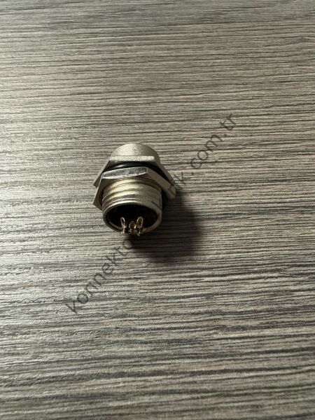 RENHOTEC M12 Arkadan Somunlu 5 Pin Metal Kasa Panel Tipi Dişi Endüstriyel Konnektör