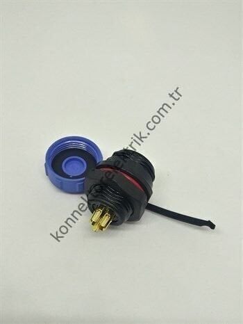 WEIPU SP1312/P7 7 Pin IP68 Plastik Kasa Panel Tipi Erkek Su Geçirmez Konnektör