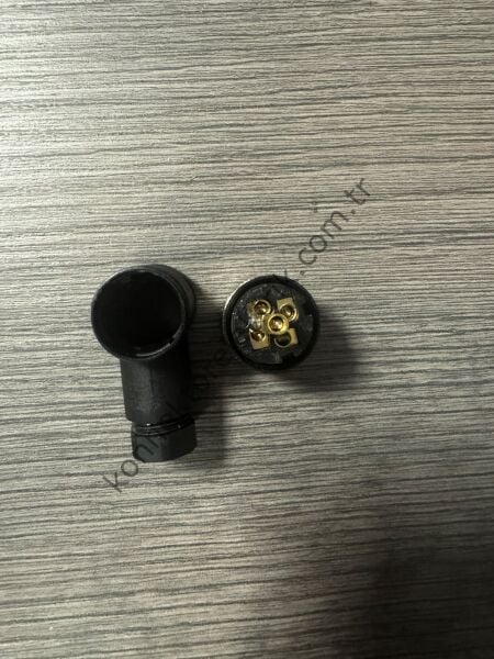 RENTHOTEC M12 5 Pin Plastik Kasa  90° Açılı Kablo Tipi Dişi Endüstriyel Konnektör