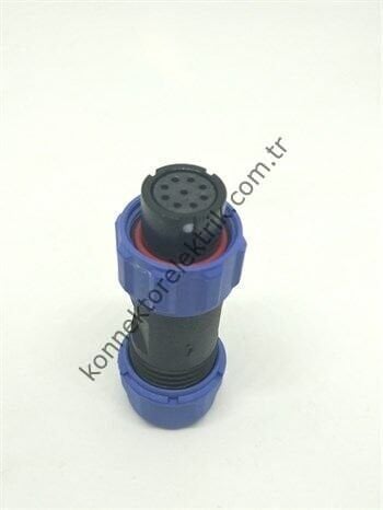 WEIPU SP1310/S9 9 Pin IP68 Plastik Kasa Kablo Tipi Dişi Su Geçirmez Konnektör