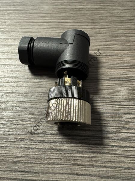 RENTHOTEC M12 8 Pin Plastik Kasa  90° Açılı Kablo Tipi Dişi Endüstriyel Konnektör