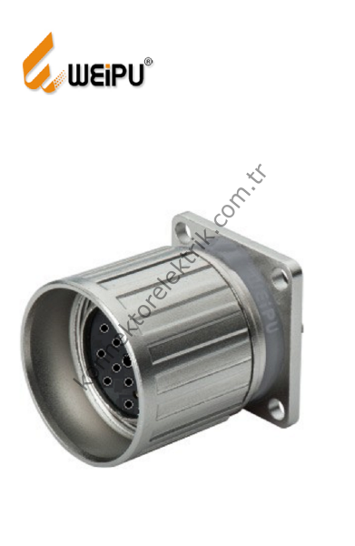 HZ CONNECTORS M23 19 Pin Metal Kasa Panel Tipi Bilezikli Dişi Endüstriyel Konnektör