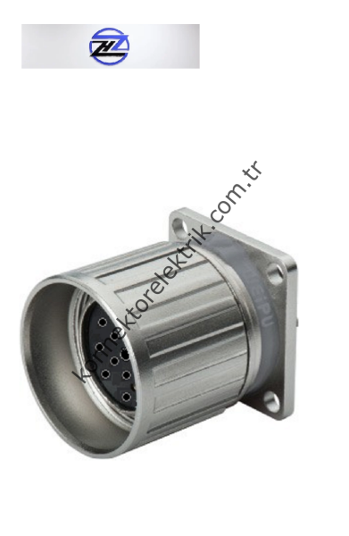 HZ CONNECTORS M23 19 Pin Metal Kasa Panel Tipi Bilezikli Dişi Endüstriyel Konnektör