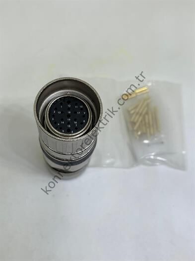 M23 19(16+3) Pin Kablo Tipi Dişi Konnektör