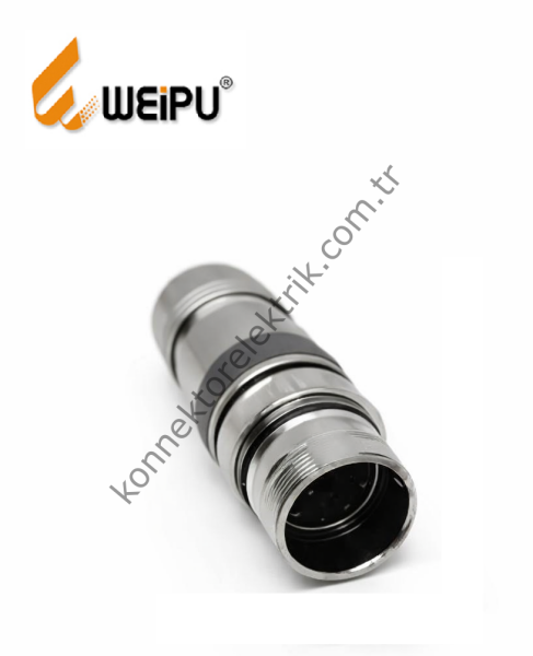 HZ CONNECTORS M23 19 Pin (16+3) Metal Kasa Karşıt Kablo Tipi Erkek Endüstriyel Konnektör