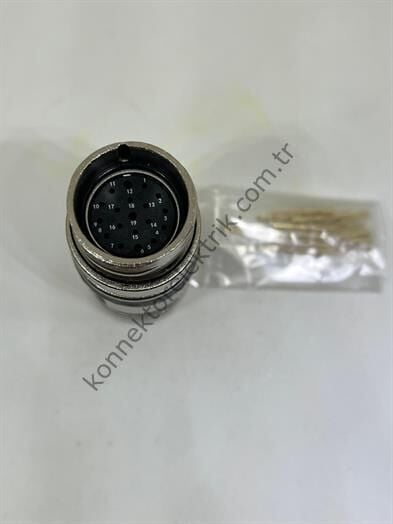 M23 19(16+3) Pin Karşıt Kablo Tipi Erkek Konnektör