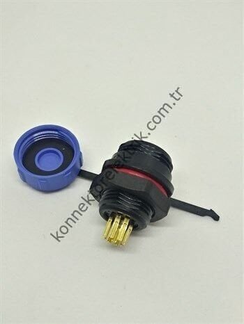 WEIPU SP1312/P9 9 Pin IP68 Plastik Kasa Panel Tipi Erkek Su Geçirmez Konnektör