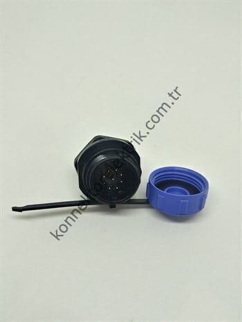 WEIPU SP1312/P9 9 Pin IP68 Plastik Kasa Panel Tipi Erkek Su Geçirmez Konnektör