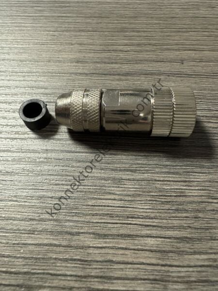 RENHOTEC M12 5 Pin Metal Kasa Kablo Tipi Dişi Endüstriyel Konnektör