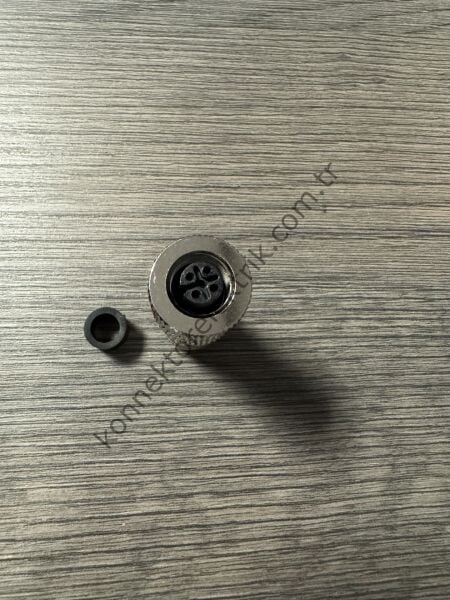 RENHOTEC M12 5 Pin Metal Kasa Kablo Tipi Dişi Endüstriyel Konnektör
