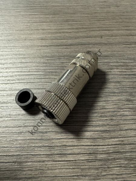 RENHOTEC M12 5 Pin Metal Kasa Kablo Tipi Dişi Endüstriyel Konnektör