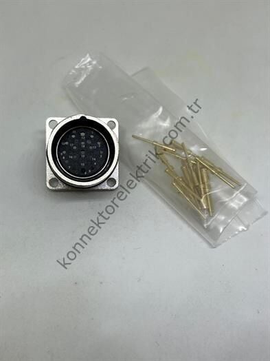 M23 19(16+3) Pin Panel Tipi Erkek Konnektör