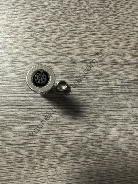 RENHOTEC M12 8 Pin Metal Kasa Kablo Tipi Dişi Endüstriyel Konnektör